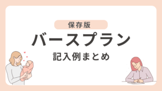 【保存版】バースプランなに書く？記入例まとめ｜私が書いてよかったことも公開